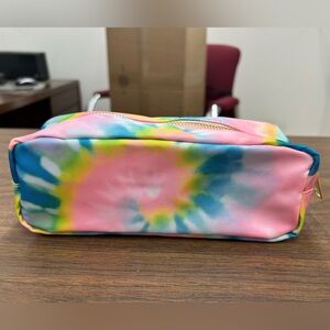 New Colorful Tie-Dye Slim Pouch in Pink Blue White and Yellow